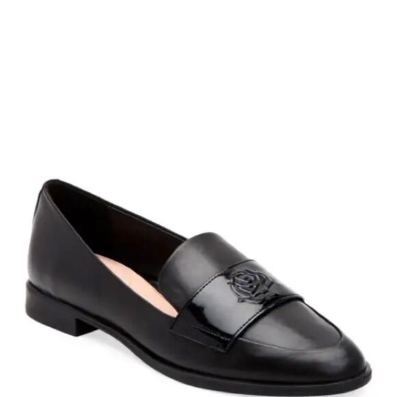 Taryn Rose Black Patent Loafers Sz 8.5 - Picture 1 of 9